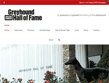 Tablet Screenshot of greyhoundhalloffame.com